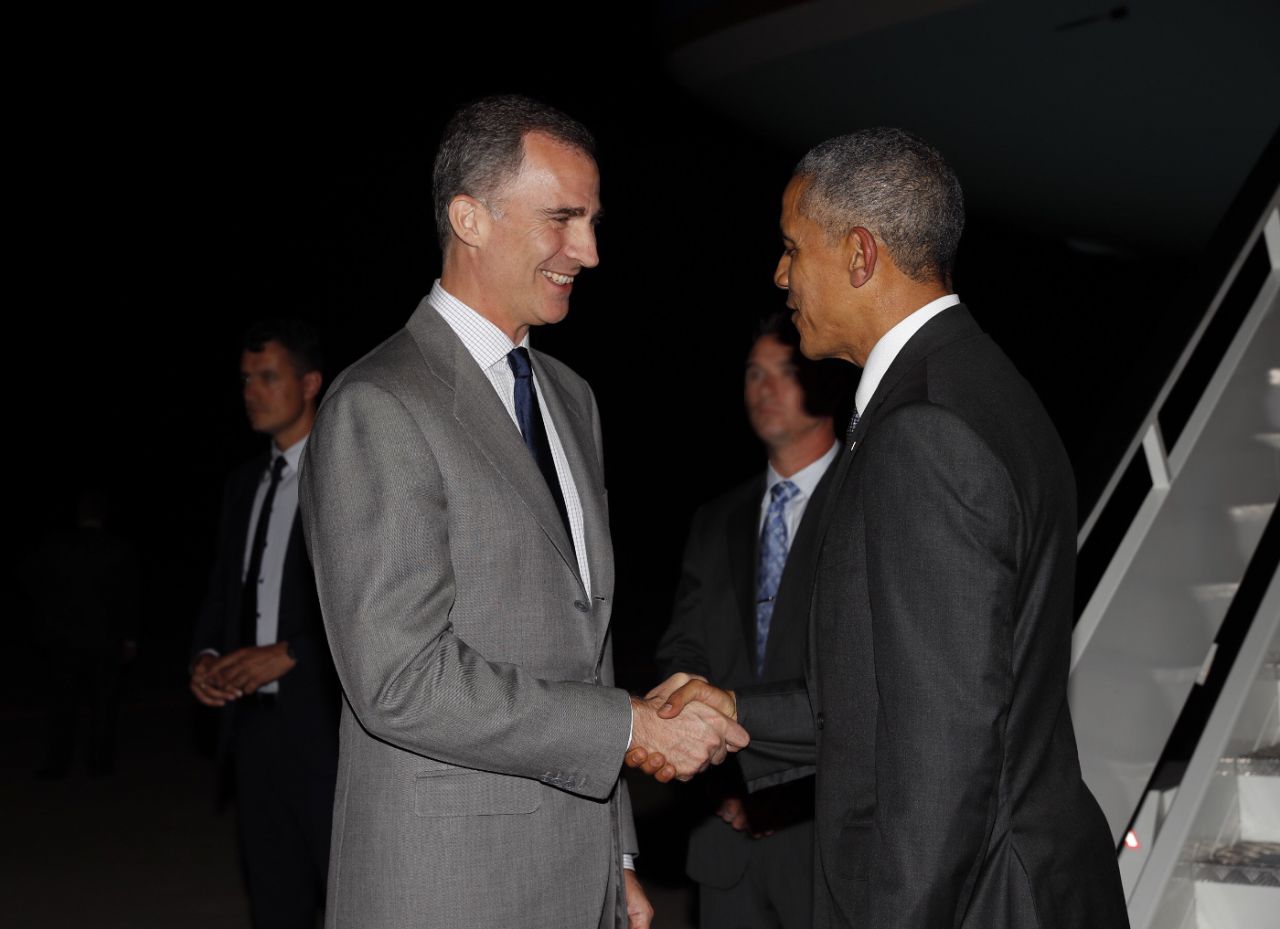 El rey recibe a Obama en Torrejón