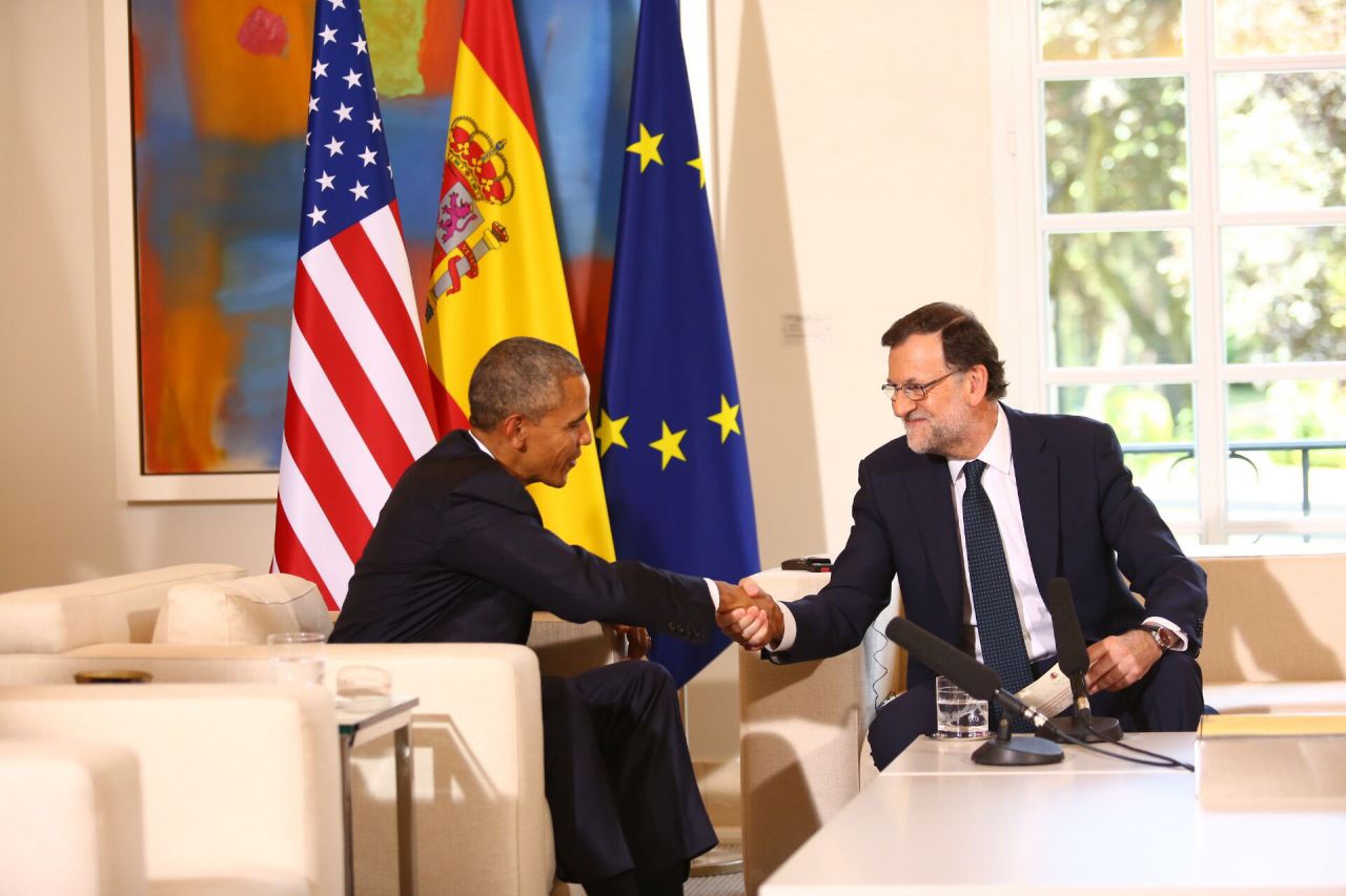 Mariano Rajoy y Barack Obama en Moncloa