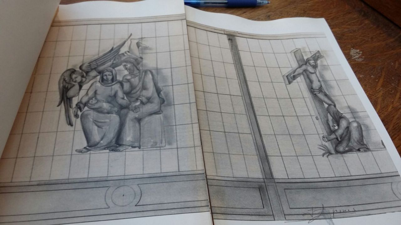 Documentos del proyecto de construcción de la capilla-cripta del cementerio de Mingorrubio