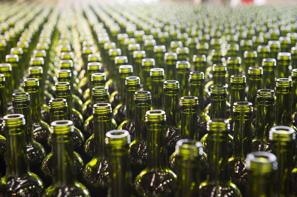 El resultado final: nuevas botellas de vidrio