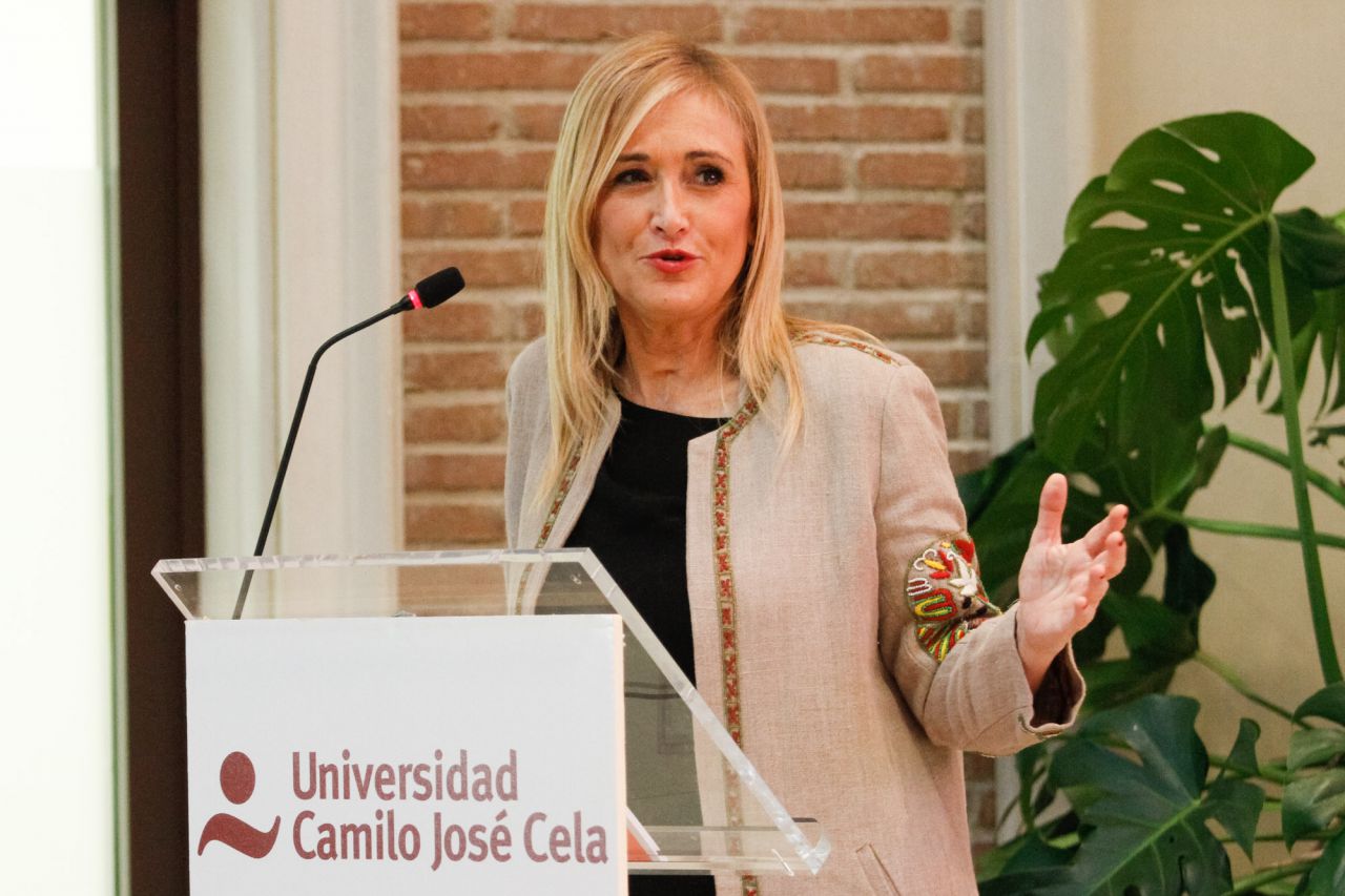 La presidenta de la Comunidad de Madrid, Cristina Cifuentes, durante el discurso de clausura.