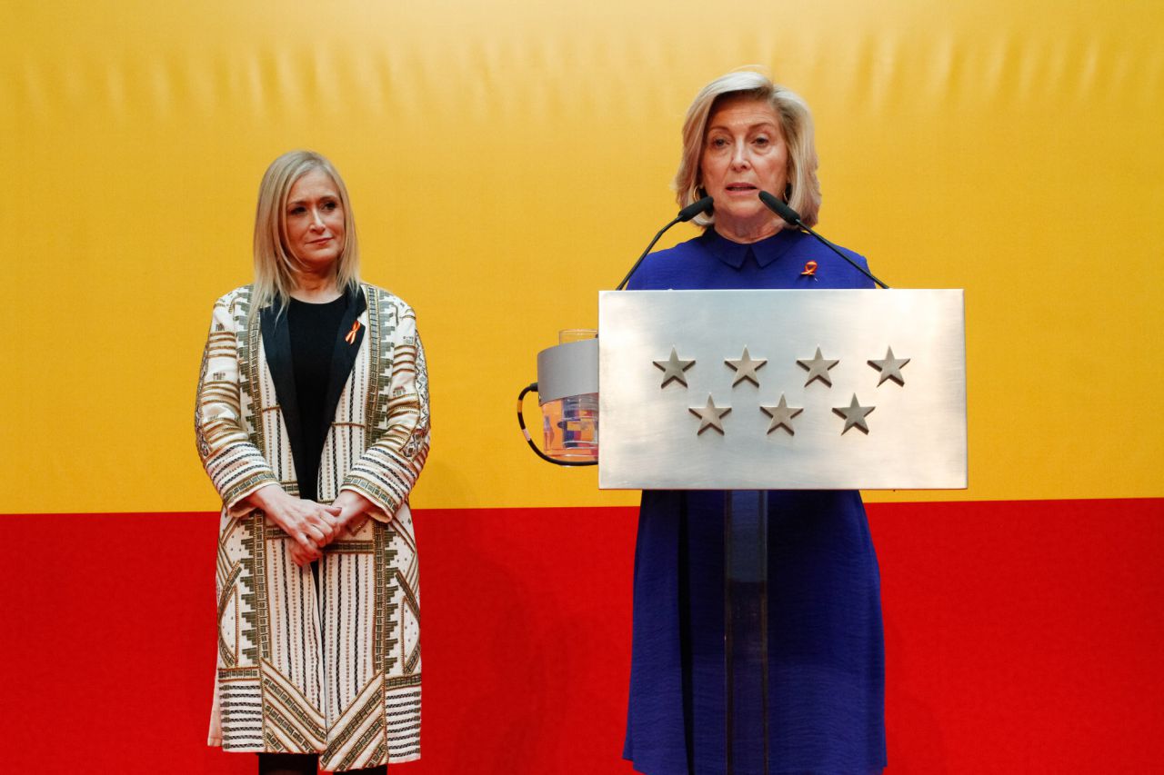 Concepción Dancausa durante su discurso.