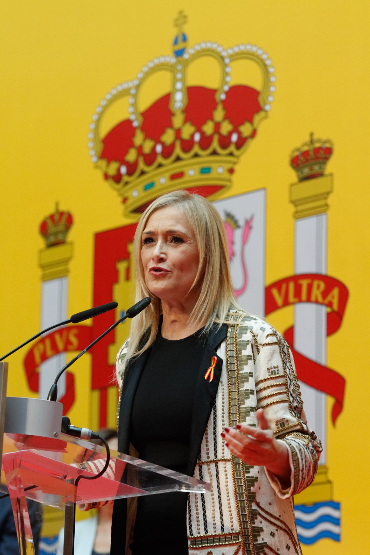 Cristina Cifuentes durante su discurso.