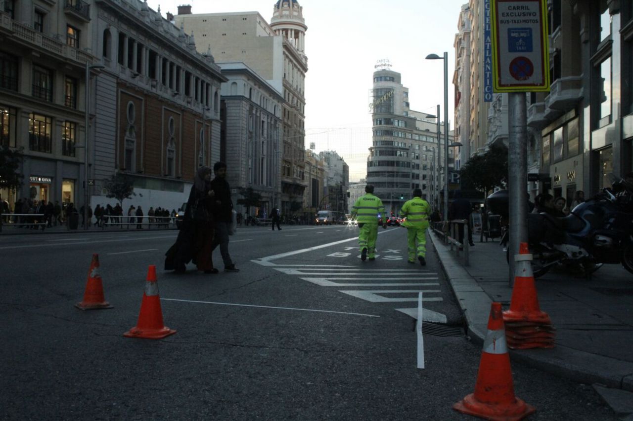 Los ejes principales de Madrid cierran al tráfico por Navidad.