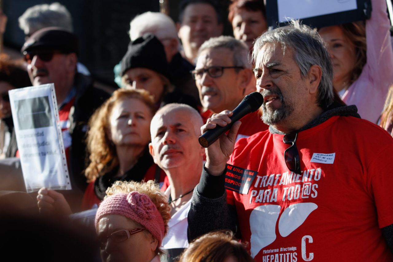 Damián integrante de la Plataforma de afectados por al hepatitis C.