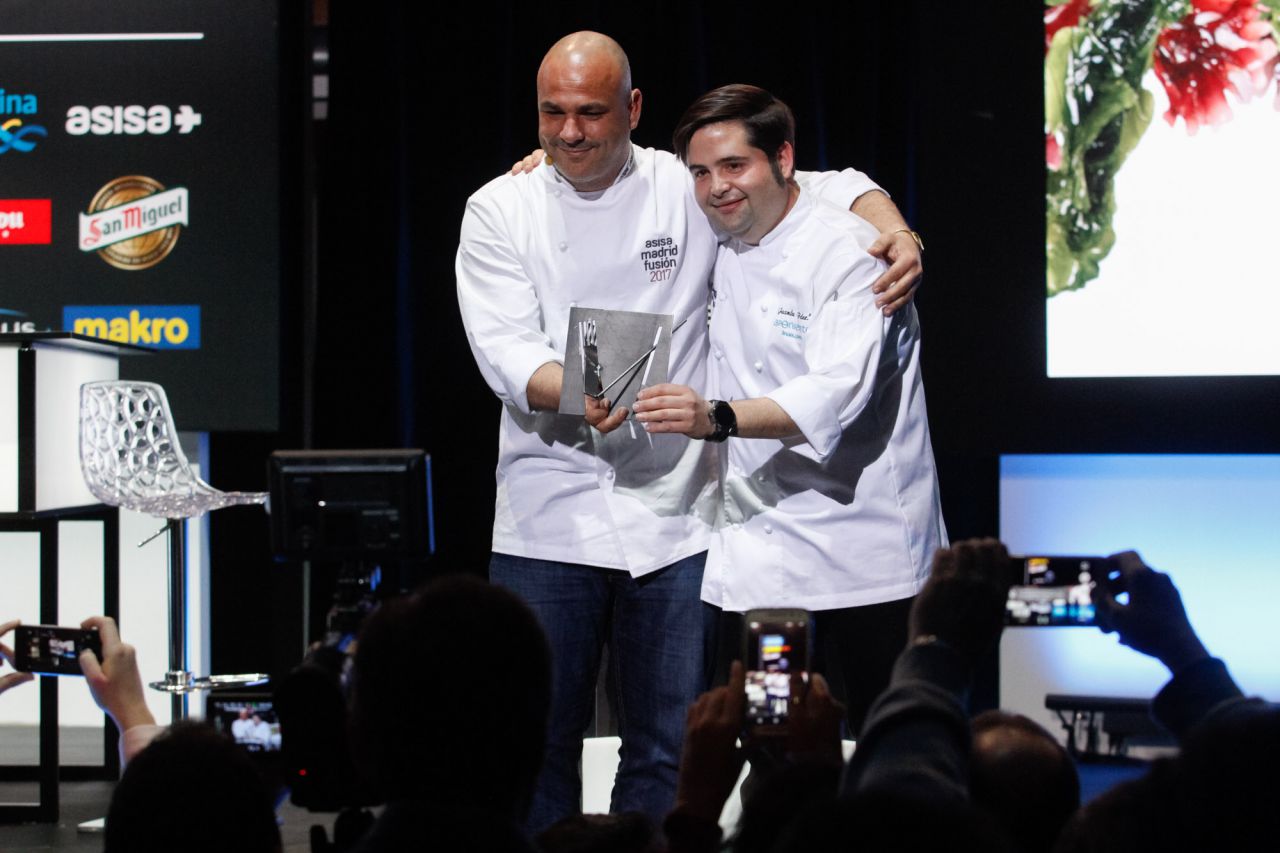Premio al Cocinero del Año en Europa, que le ha sido otorgado por Silestone, by Cosentino, en Asisa Madridfusión 2017 al chef de Aponiente, Ángel León.