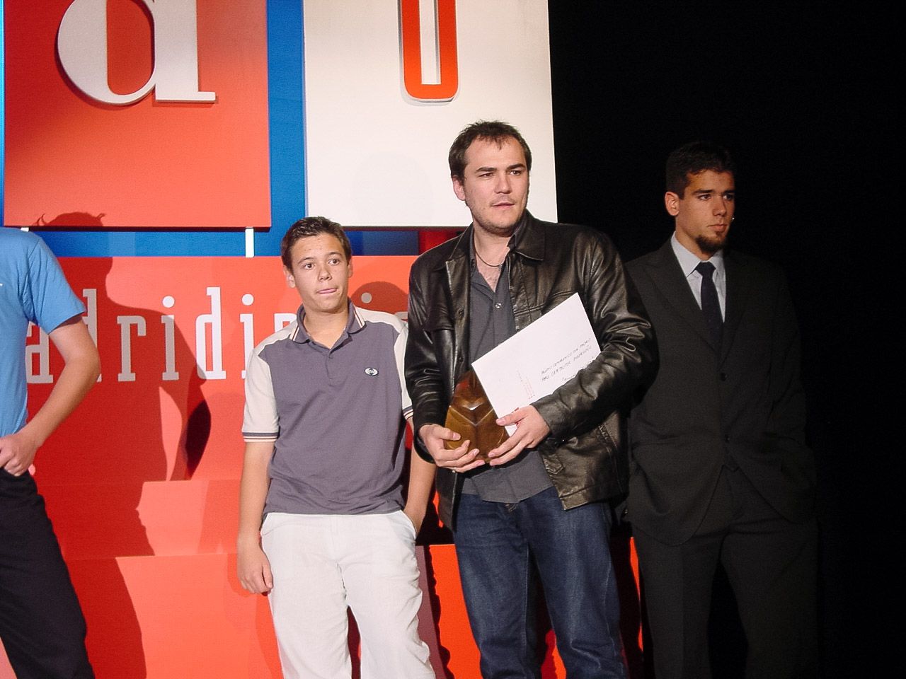 Ismael Serrano, tras recoger el Premio Madrid Compromiso. 