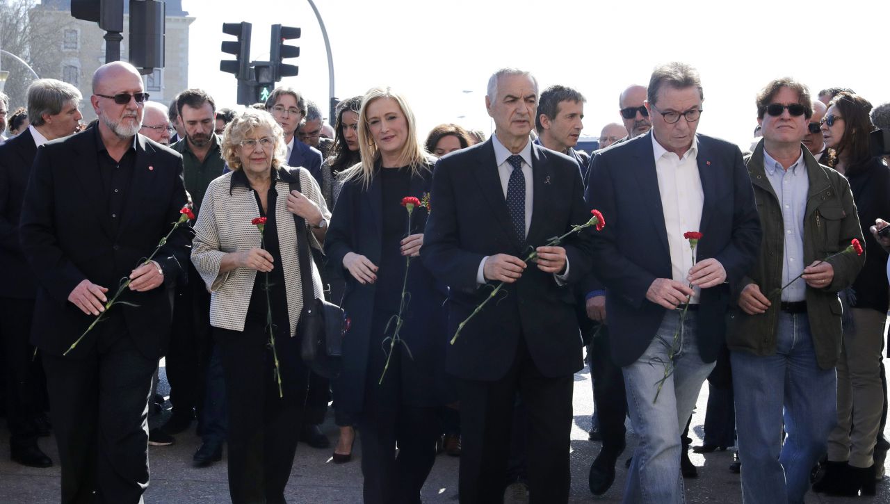 Representantes políticos en el acto de Atocha