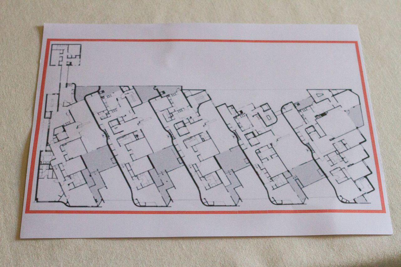Plano de la planta de las viviendas del edificio.