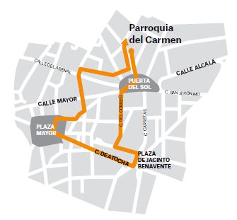 Miércoles Santo 20:15h
Imágenes: Nuestro Padre Jesús de la Salud (Ángel Rengel
López, 1998) · María Santísima de las Angustias (Ángel Rengel
López, 1998).
Organización: Hermandad y Cofradía de Nazarenos de Nuestro
Padre Jesús de la Salud y María Santísima de las Angustias
(Los Gitanos).
Acompañamiento musical: Agrupación Musical Santa Marta y
Sagrada Cena (León) en el Cristo y la Banda Sinfónica La Lira de
Pozuelo (Madrid), en la Virgen.