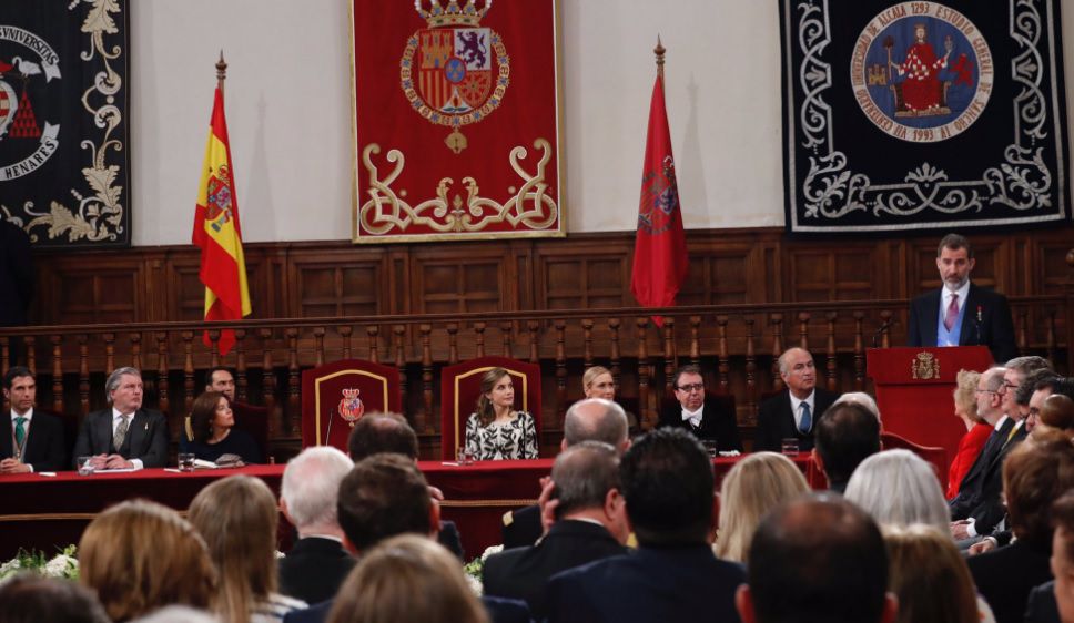 El Rey Felipe VI, en un momento de su discurso