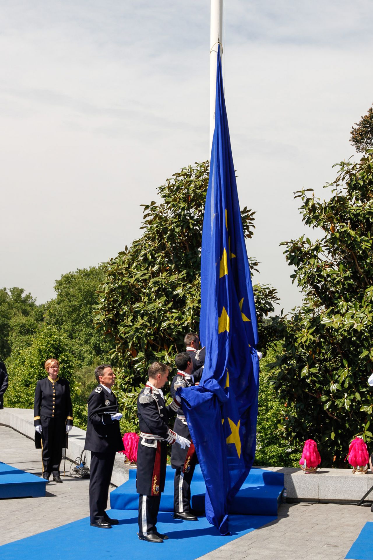 Izamiento de bandera.