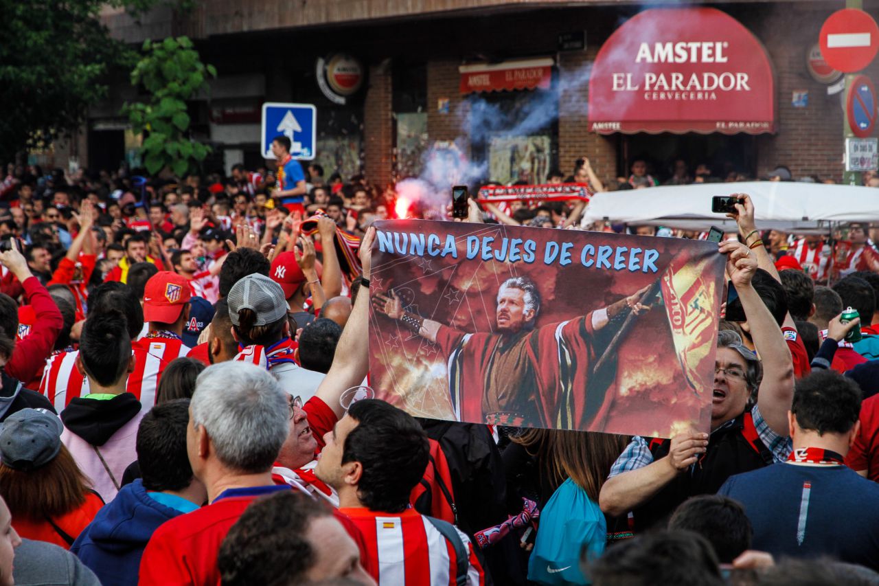 Aficionados del Atlético de Madrid.
