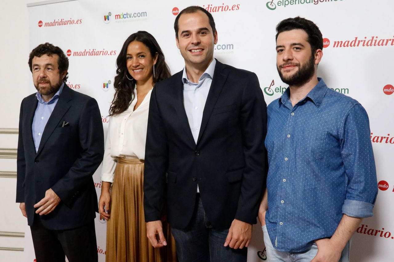 César Zafra, coordinador de Ciudadanos en Madrid y diputado autonómico, junto con Ignacio Aguado, Portavoz de Ciudadanos en la Asamblea de Madrid, Begoña Villacís, concejala Ciudadanos, y Miguel Gutierrez, diputado de Ciudadanos en el Congreso.