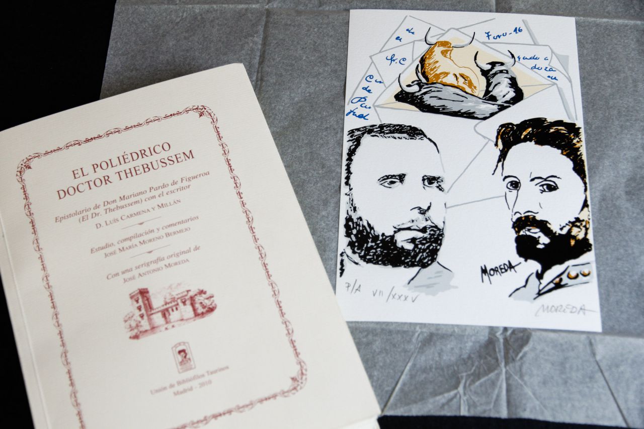 Serigrafía 'El Doctor Thebussem' de Luis Carmena y Millán