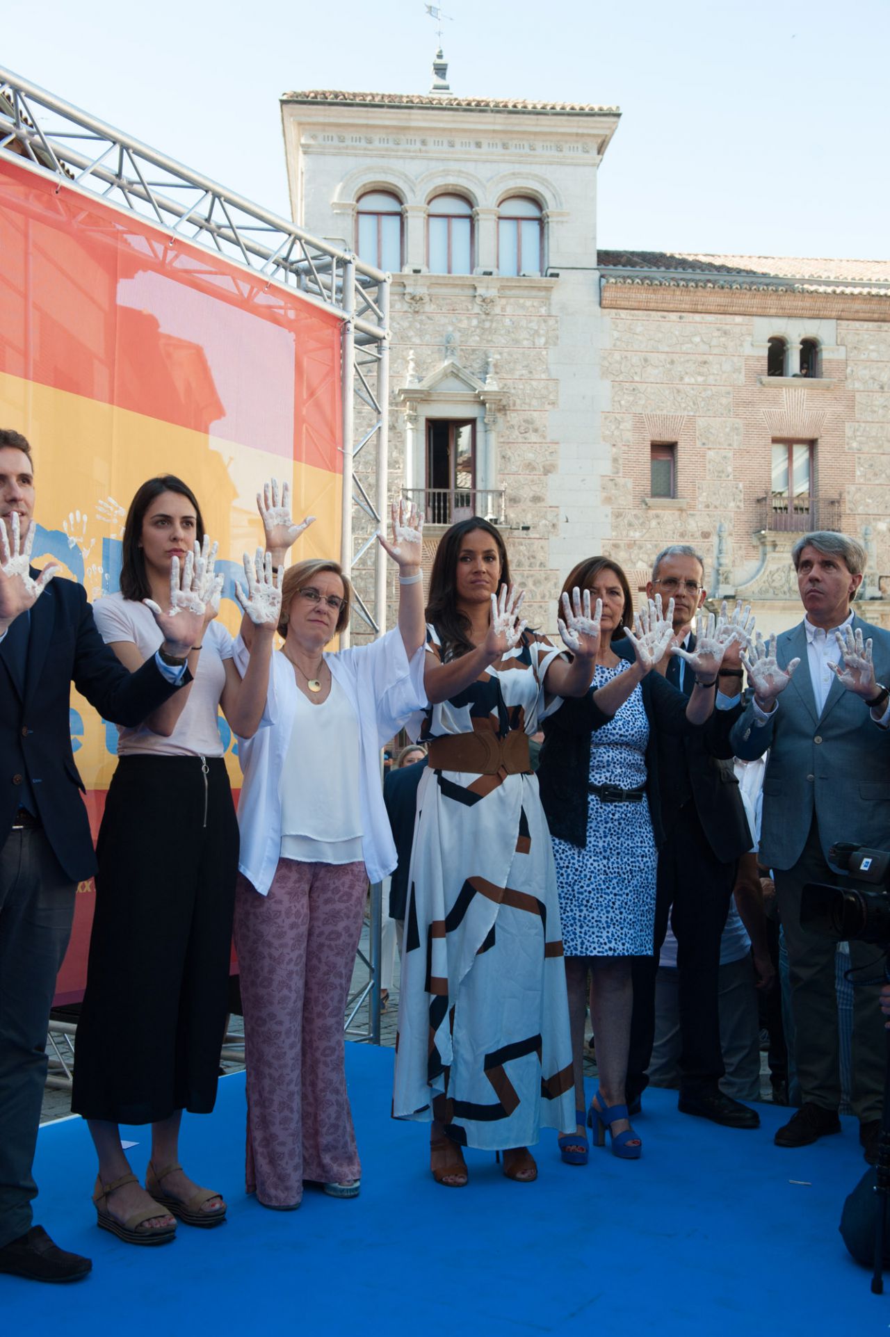Pablo Casado, Rita Maestre, Purificación Causapié, Paloma Adrados y Ángel Garrido.