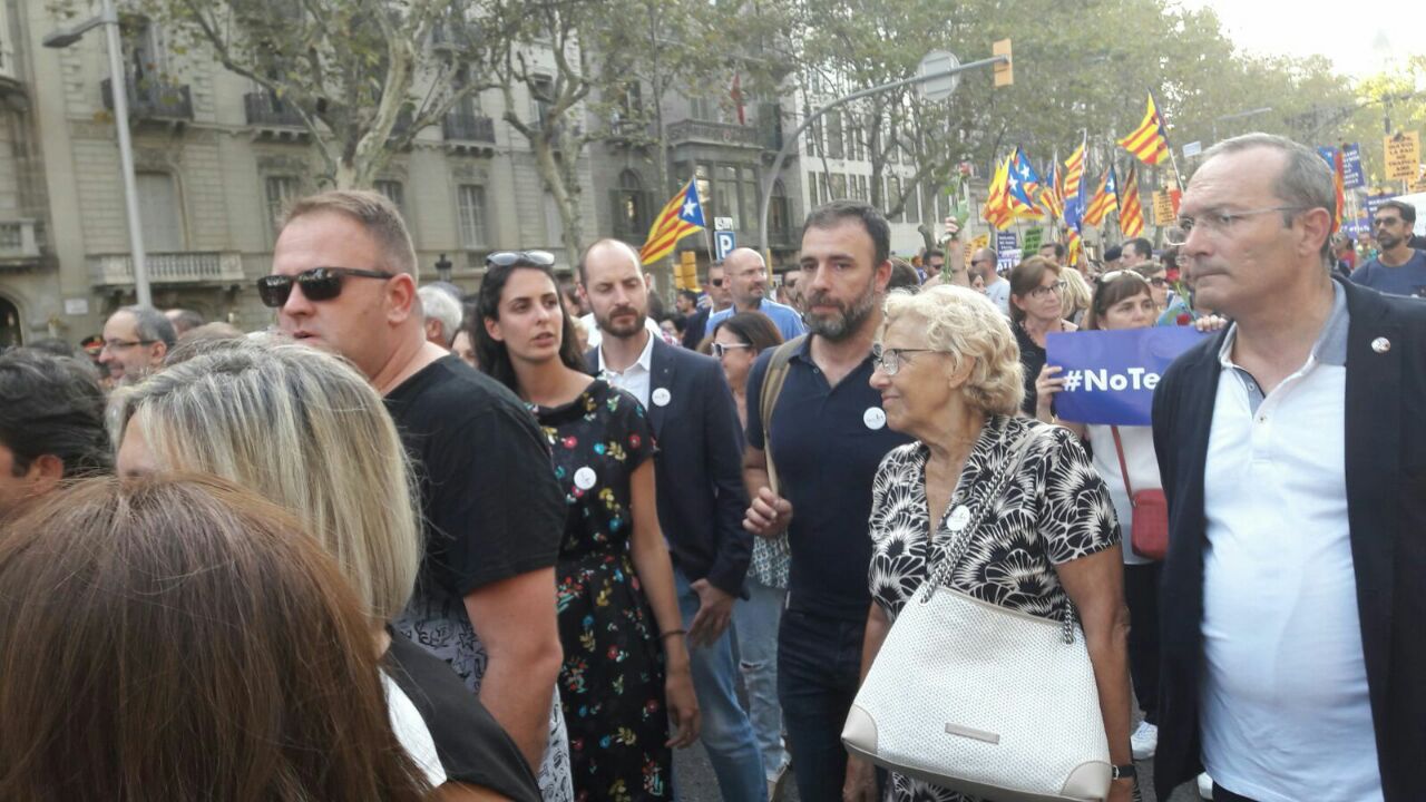 La delegación del Ayuntamiento de Madrid se une a la manifestación de Barcelona
