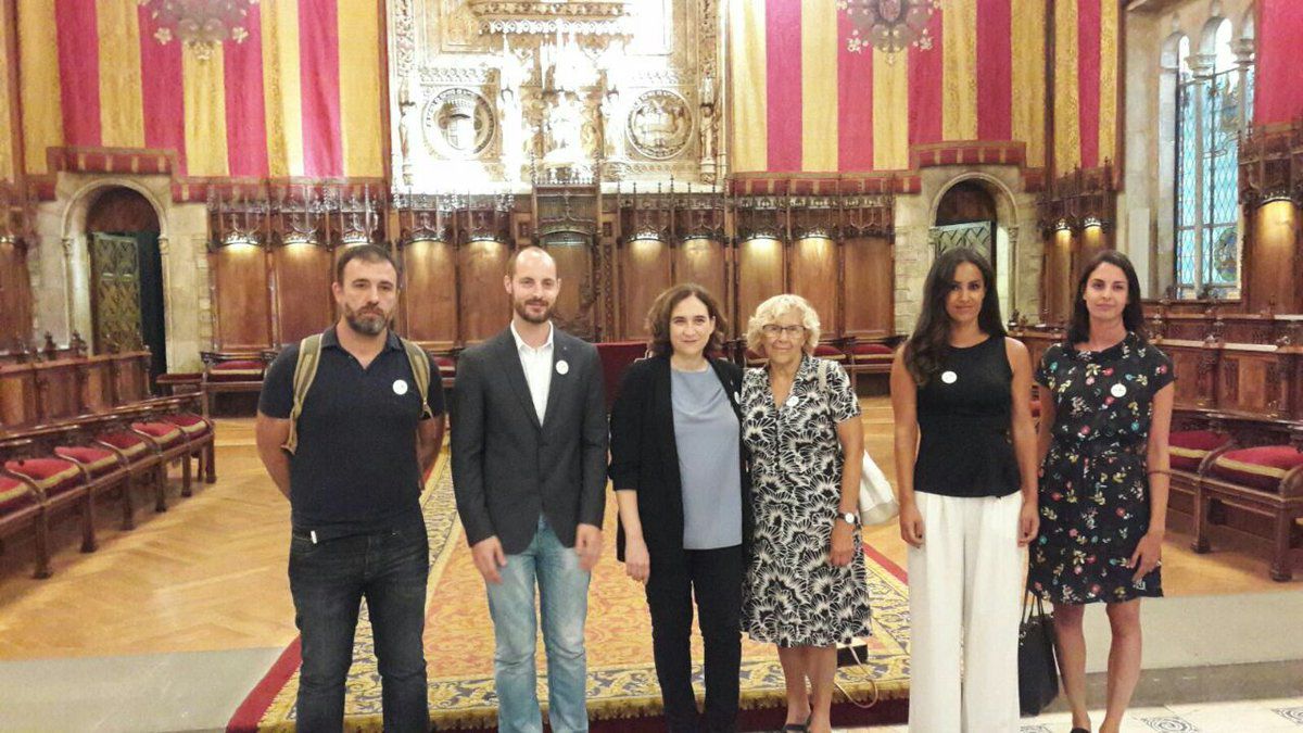 La delegación del Ayuntamiento de Madrid se une a la manifestación de Barcelona