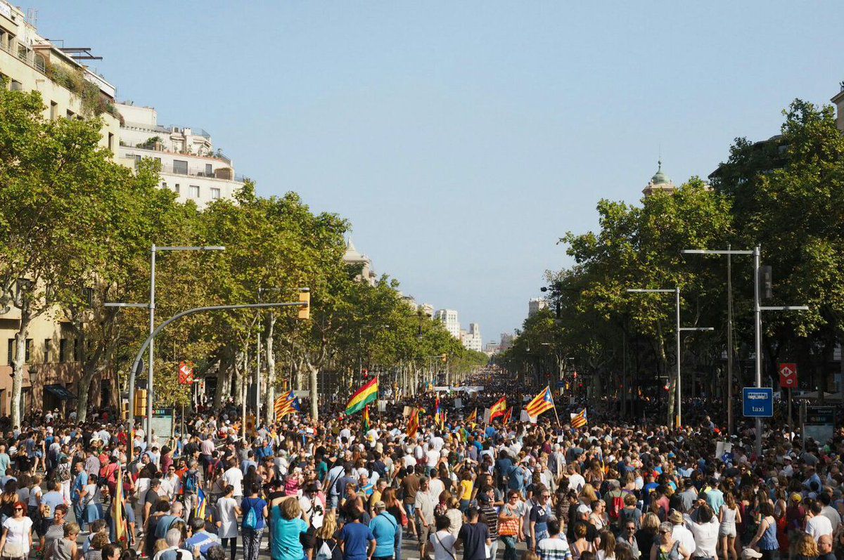Manifestación contra el terrorismo en Barcelona
