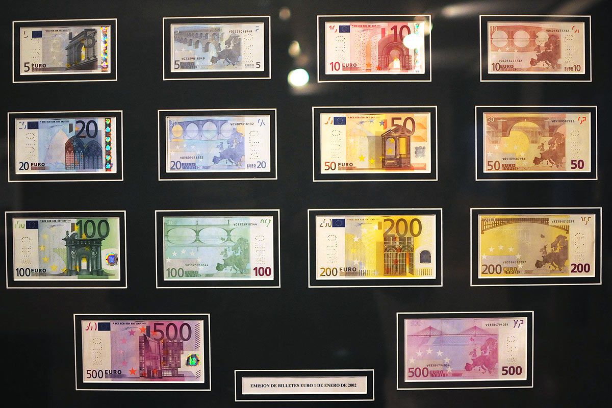 Billetes de euros de curso legal actual