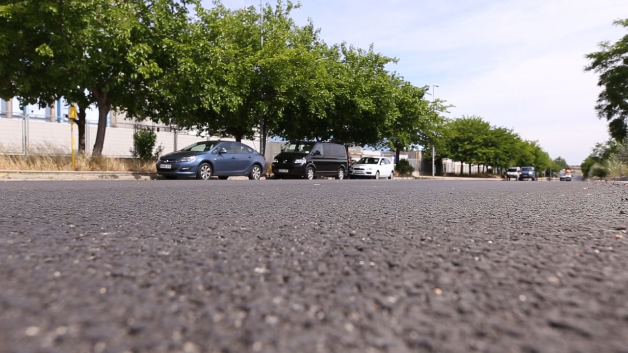 Carretera de Fuenlabrada hecha con NFU.