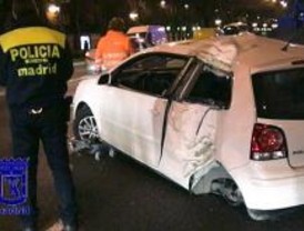 Espectacular accidente en la Castellana