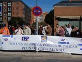 El día 25, manifestación de policías contra el plus de capitalidad