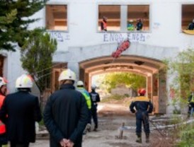 Simulacro de rescate en plena sierra