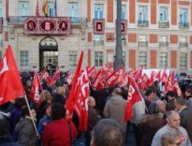 Manifestación de trabajadores para pedir el cumplimiento de la Constitución