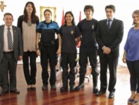 Alcorcón recibe a los policías y bomberos de la localidad que participaron en los Juegos Olímpicos de Nueva York