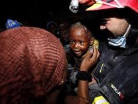 Primeros rescates de los bomberos madrileños