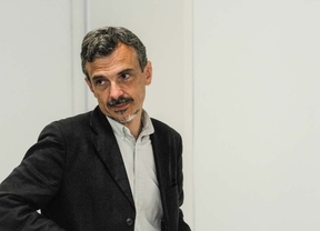 Jose Manuel López durante la rueda de prensa para valorar los resultados electorales en la Comunidad de Madrid de Podemos.