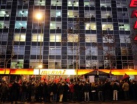 Protesta de los sindicatos de tierra de Iberia