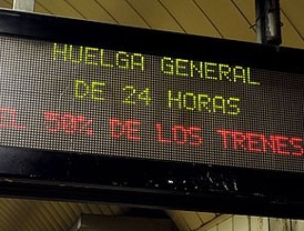 Huelga general con un ojo en el transporte público
