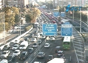 Colapso en la A-2 por accidente