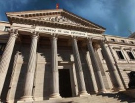Unas 200 personas se han mainfestado de forma espontánea frente al Congreso