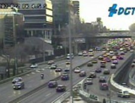 Diez kilómetros de retención en la M-40