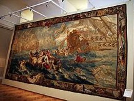 Los tapices de 'Hilos de espledor' decoran el Palacio Real