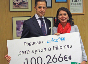 El Corte Inglés entrega 100.266 euros a UNICEF para Filipinas