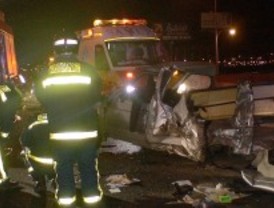 Dos heridos en la A-42 tras un choque frontal