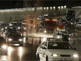 Un túnel de la M-30, de nuevo inundado por la lluvia