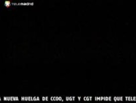 El 90% de los trabajadores de Telemadrid paran y la cadena emite en negro