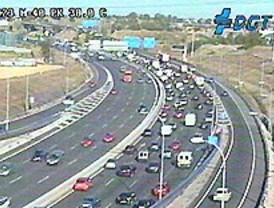 Hora punta accidentada en las carreteras