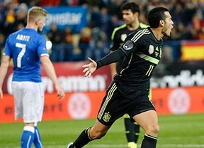 La selección española de fútbol se impuso a Italia