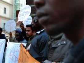 Sin Papeles se manifestaron para pedir la despenalización del 'top-manta'