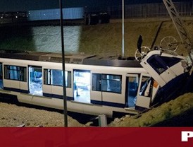 Dos muertos y dos heridos leves al estrellarse un tren de Metro en Loranca