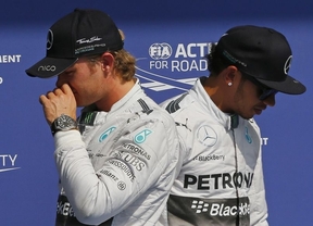 Rosberg y Hamilton.