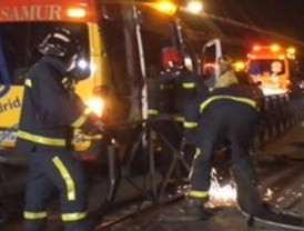 Herido grave al quedarle en la pierna un trozo de valla protectora de la M-30