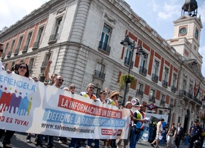 Manifestación de los extrabajadores de Telemadrid