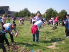 Los vecinos de Ciudad 70 celebran 'El día del árbol' en El Cerro
